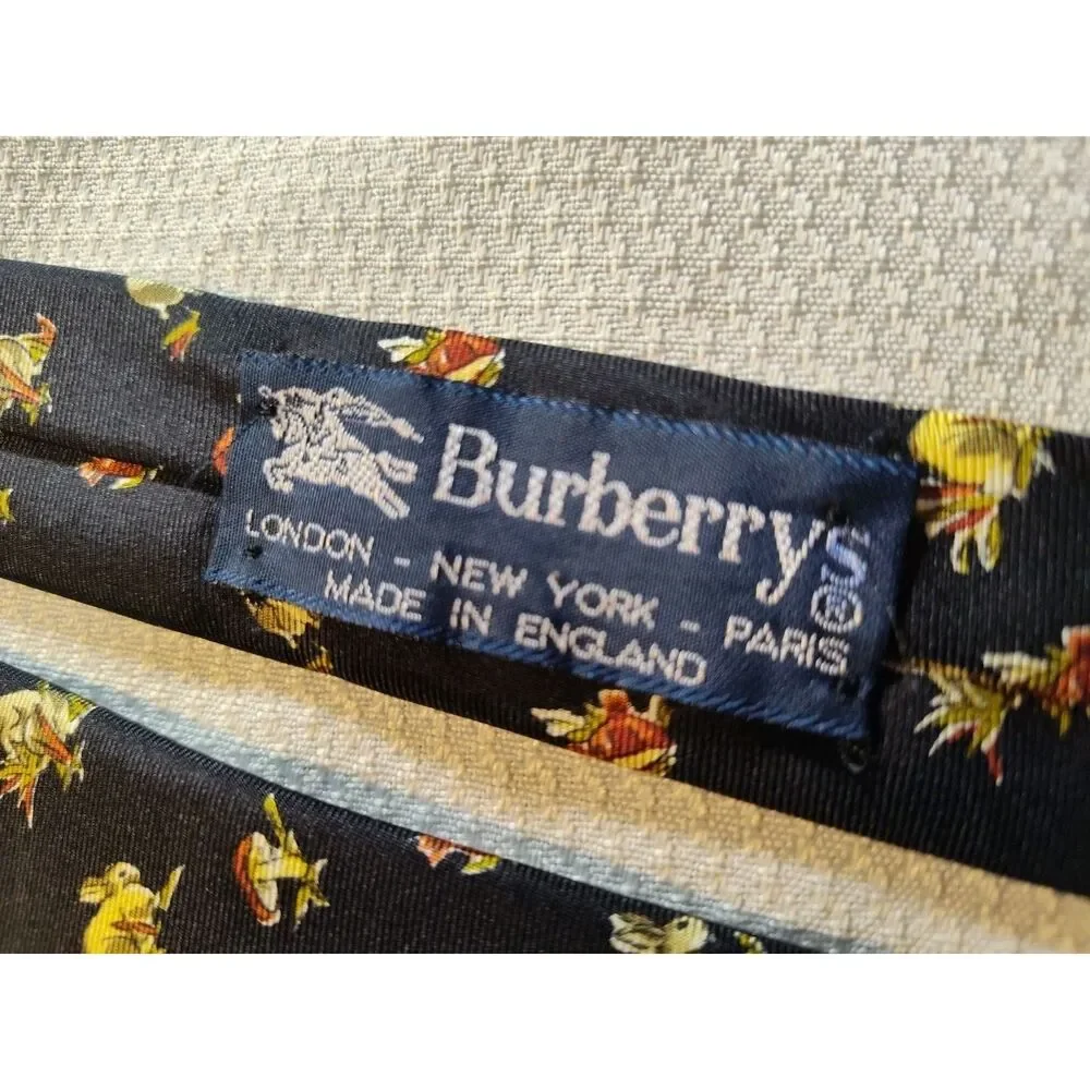 Burberrys Men's Silk Necktie Rabbits 56x4